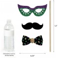 Big Dot of Happiness Mardi Gras Masquerade Party Photo Booth Props Kit 20 Count