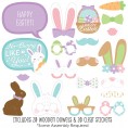 Big Dot of Happiness Spring Easter Bunny Happy Easter Party Photo Booth Props Kit 20 Count