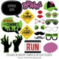 Big Dot of Happiness Zombie Zone Halloween or Birthday Zombie Crawl Party Photo Booth Props Kit 20 Count