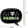 Funny Party Like a Panda Bear Baby Shower or Birthday Party Photo Booth Props Kit 10 Piece
