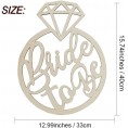 Large Bride to Be Diamond Wooden Sign 15.74'' x 12.99'' Wedding Party Photo Booth Prop Wood Cutout Sign for Wall Decorations Front Door Hanger Decor Bachelorette Wedding Bridal Shower Party Supplies