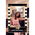 LaVenty Black Gold 16th Birthday Party Photo Booth Props 16th Birthday Photo Frame Sweet 16 Birthday Photo Frame