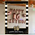LaVenty Black Gold 16th Birthday Party Photo Booth Props 16th Birthday Photo Frame Sweet 16 Birthday Photo Frame