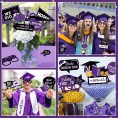 Yaaaaasss! Purple Graduation Photo Booth Props 2022-42pcs Photo Props Congrats Grad Large Selfie Photography Props with Sticks Graduation Party Favors Supplies Decorations