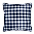Pillow Cases| Achim Buffalo Check Polyester/Cotton Set of 2 18-in x 18-in Throw Pillow Covers in Navy - EH69029