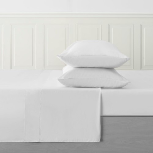 Pillow Cases| Caro Home White King Rayon From Bamboo Pillow Case - TV45523