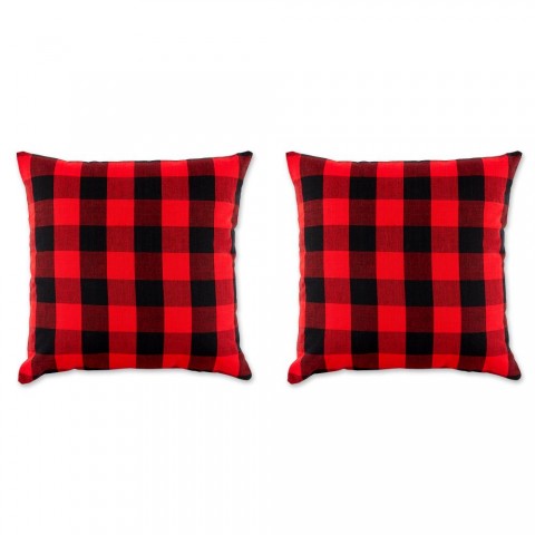 Pillow Cases| DII 2-Pack Red and Black Standard Cotton Pillow Case - BH31141
