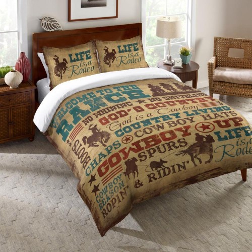 Pillow Cases| Laural Home Welcome to the Ranch Multi-color/Cotton Standard Cotton Pillow Case - WH57359