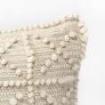 Pillow Cases| Mercana Leroy 18 x 18 White Raised Pattern Detail Decorative Pillow Cover - EM84746
