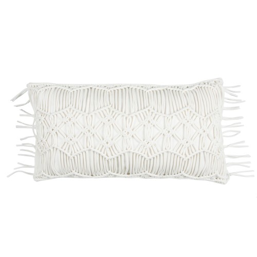 Pillow Cases| Rizzy Home White Lumbar Cotton Blend Pillow Case - OW80337