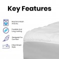 Mattress Covers & Toppers| Flash Furniture Capri Comfortable Sleep White Mattress Pad - Deep Pocket - Twin Size - Quilted Cotton Top - Hypoallergenic - Fits 8\ - RH11512