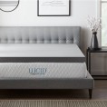 Mattress Covers & Toppers| LUCID Comfort Collection Bamboo Charcoal 4-in D Rayon From Bamboo Queen Mattress Topper - CM89181