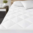 Mattress Covers & Toppers| Madison Park Madison Park Quiet Nights Mattress-Cover-Protector | 100% Cotton Sateen Waterproof Down Down Alternative Bed-Pad-Topper, Queen, White - TS97692
