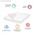 Mattress Covers & Toppers| Madison Park Madison Park Quiet Nights Mattress-Cover-Protector | 100% Cotton Sateen Waterproof Down Down Alternative Bed-Pad-Topper, Queen, White - TS97692