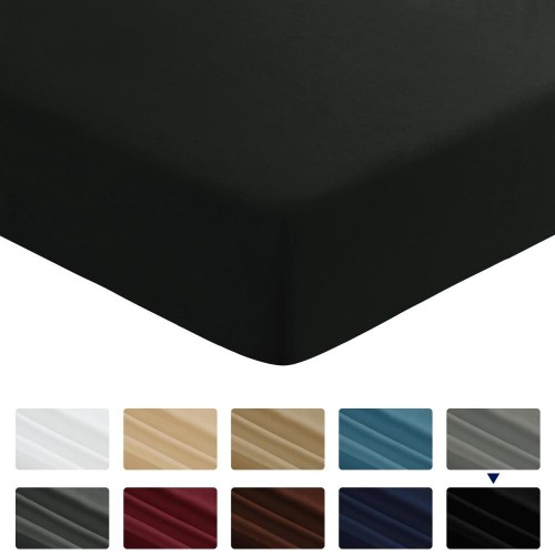 Mattress Covers & Toppers| Subrtex Ultra Soft Fitted Mattress Cover, Full, Black - UG95559