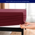 Mattress Covers & Toppers| Subrtex Ultra Soft Fitted Mattress Cover, Full, Wine - UR81315