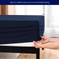 Mattress Covers & Toppers| Subrtex Ultra Soft Fitted Mattress Cover, Queen, Navy - SE06137