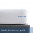 Mattress Covers & Toppers| Swift Home Fitted Sheet Style Waterproof Easy Care Mattress Protector - Queen White - PK41998