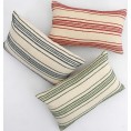 Throw Pillows| allen + roth 12-in x 20-in Red Cotton Woven Oblong Indoor Decorative Pillow - XG54966