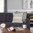 Throw Pillows| allen + roth Bodhi 20-in x 20-in Gray Faux Linen Indoor Decorative Pillow - XB43185