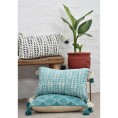 Throw Pillows| allen + roth Willow 20-in x 12-in Teal Cotton Indoor Decorative Pillow - SS02921