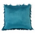 Throw Pillows| Decor Therapy Thro by Marlo Lorenz 26-in x 26-in Deep Teal Acrylic Blend Faux Mongolian Indoor Decorative Pillow - YX53998