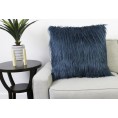 Throw Pillows| Decor Therapy Thro by Marlo Lorenz 26-in x 26-in Deep Teal Acrylic Blend Faux Mongolian Indoor Decorative Pillow - YX53998