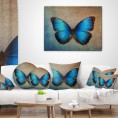 Throw Pillows| Designart 12-in x 20-in Blue Polyester Indoor Decorative Pillow - AV30236