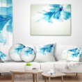 Throw Pillows| Designart 12-in x 20-in Blue Polyester Indoor Decorative Pillow - LZ69070