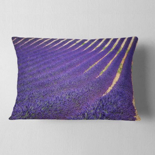 Throw Pillows| Designart 12-in x 20-in Blue Polyester Indoor Decorative Pillow - YP75312