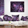 Throw Pillows| Designart 12-in x 20-in Purple Polyester Indoor Decorative Pillow - DV19135
