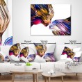Throw Pillows| Designart 12-in x 20-in Purple Polyester Indoor Decorative Pillow - KJ43778