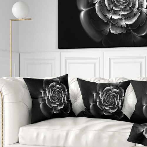 Throw Pillows| Designart 16-in x 16-in Black Polyester Indoor Decorative Pillow - AD29062