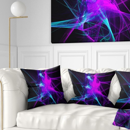 Throw Pillows| Designart 16-in x 16-in Purple Polyester Indoor Decorative Pillow - ZU08958