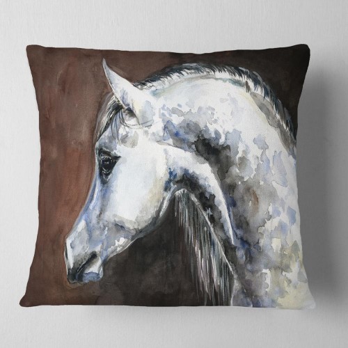 Throw Pillows| Designart 16-in x 16-in White Polyester Indoor Decorative Pillow - UN86751