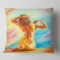 Throw Pillows| Designart 16-in x 16-in Yellow Polyester Indoor Decorative Pillow - BM47726