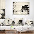 Throw Pillows| Designart 18-in x 18-in Beige Polyester Indoor Decorative Pillow - YF33944