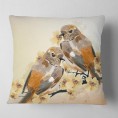 Throw Pillows| Designart 18-in x 18-in Brown Polyester Indoor Decorative Pillow - OU24964