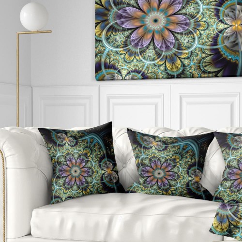 Throw Pillows| Designart 18-in x 18-in Green Polyester Indoor Decorative Pillow - SA60784