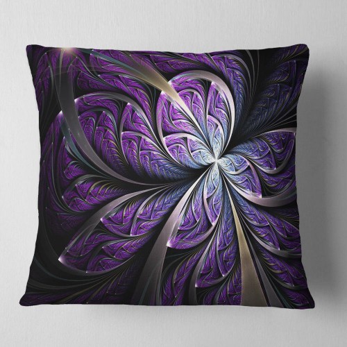 Throw Pillows| Designart 18-in x 18-in Purple Polyester Indoor Decorative Pillow - RE18502
