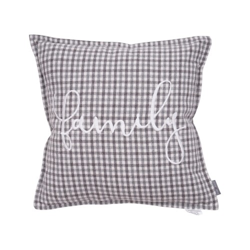 Throw Pillows| EVERGRACE Brenner 18-in x 18-in Gray Polyester Indoor Decorative Pillow - GS37267
