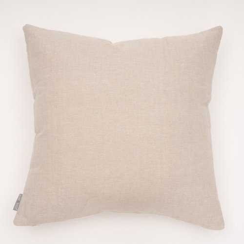 Throw Pillows| EVERGRACE Dainty 20-in x 20-in Cannoli Cream Face: 100% Polyester, Reverse: 100% Linen Indoor Decorative Pillow - RK07291