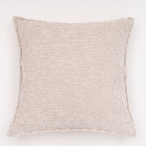 Throw Pillows| EVERGRACE Junoesque 20-in x 20-in Cannoli Cream Polyester Indoor Decorative Pillow - FE09515