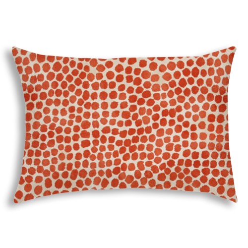 Throw Pillows| Joita 14-in x 20-in Orange, Tan Polyester Indoor Decorative Pillow - AY40330