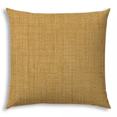 Throw Pillows| Joita 20-in x 20-in Golden Straw Polyester Indoor Decorative Pillow - JK53418