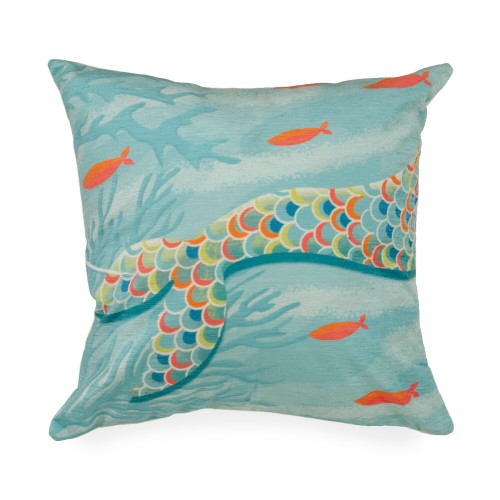 Throw Pillows| Liora Manne Illusions 18-in x 18-in Ocean Mermaid At Heart Indoor Decorative Pillow - NL02193