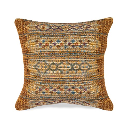 Throw Pillows| Liora Manne Marina 18-in x 18-in Gold Tribal Stripe Indoor Decorative Pillow - UM58777
