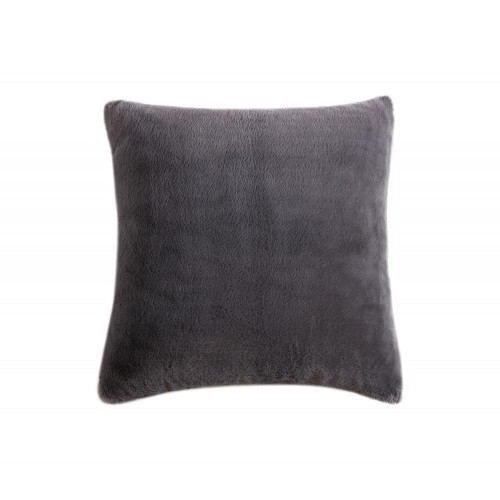 Throw Pillows| MHF Home MHF Home Faux Fur Throw Pillow Covers 2-Piece 18-in x 18-in Grey 100% Polyester Indoor Decorative Cover - BF44937