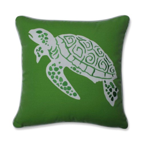 Throw Pillows| Pillow Perfect ASTD China Pillows 16-1/2-in x 16-1/2-in Green Cotton Indoor Decorative Pillow - TK56213