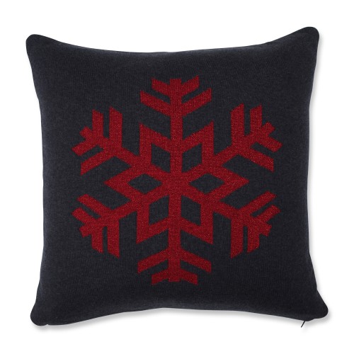 Throw Pillows| Pillow Perfect Harvest and Holiday 18-in x 18-in Grey 100% Cotton Indoor Decorative Pillow - HH52938